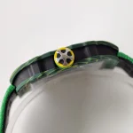UMI RM 67-02 Van Niekerk Green Carbon Yellow Bezel Green Fabric Strap Super Clone Watch image 7