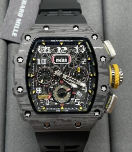 Best Richard Mille RM 11-03 Super Clone Watch For Men – Swiss Movement, Skeleton Dial, Carbon Fiber Case image 2