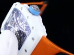 Best Swiss Super Clone Richard Mille RM 53-01 Tourbillon – Premium Carbon TPT Case, Sporty Orange Strap, Skeleton Design image 5