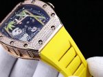 Luxury Richard Mille RM 26-01 Super Clone Panda – Swiss Tourbillon Watch With Premium Skeleton Dial & Yellow Strap image 4