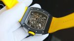 Richard Mille RM 61-01 Yohan Blake Super Clone Watch – Swiss Manual Winding, Yellow Strap, Ceramic & Carbon Barrel Case image 6