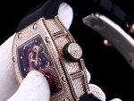 Swiss Richard Mille RM 026 Super Clone Serpent Dial Watch – Rose Gold Plated Skeleton Design With Diamond Case For Collectors image 7
