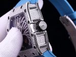 Luxury Swiss Richard Mille RM 51-02 Super Clone – Diamond-Paved Skeleton Dial, Blue Rubber Strap, High-End Tourbillon Watch image 5