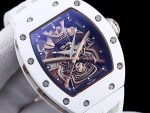 Swiss Super Clone Richard Mille RM 047 Samurai Skeleton Tourbillon Watch With White Rubber Strap – Exquisite Design image 4