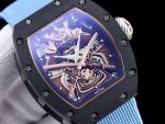 Richard Mille RM 047 Tourbillon Super Clone Samurai Design Watch – Carbon Case, Skeleton Dial image 3