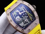 Luxury Richard Mille RM 26-01 Super Clone Panda – Swiss Tourbillon Watch With Premium Skeleton Dial & Yellow Strap image 3