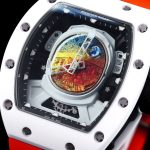 Swiss Richard Mille RM 52-05 Super Clone Pharrell Williams Limited Edition Watch – White Ceramic Case, Orange Strap image 5