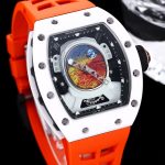 Swiss Richard Mille RM 52-05 Super Clone Pharrell Williams Limited Edition Watch – White Ceramic Case, Orange Strap image 6