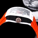 Swiss Richard Mille RM 52-05 Super Clone Pharrell Williams Limited Edition Watch – White Ceramic Case, Orange Strap image 7