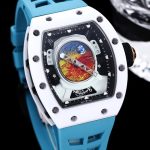 Richard Mille RM 52-05 Pharrell Williams Super Clone Watch – White Ceramic Case, Swiss Movement, Astronaut Dial, Blue Strap image 5