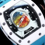 Richard Mille RM 52-05 Pharrell Williams Super Clone Watch – White Ceramic Case, Swiss Movement, Astronaut Dial, Blue Strap image 6