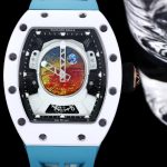 Richard Mille RM 52-05 Pharrell Williams Super Clone Watch – White Ceramic Case, Swiss Movement, Astronaut Dial, Blue Strap image 3
