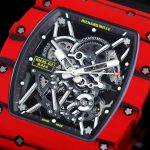 Swiss Super Clone Richard Mille RM 35-02 Rafael Nadal Red Carbon Watch With Black Rubber Strap – Lightweight And Striking Design image 7