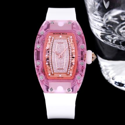 Elegant Richard Mille RM 07-02 Super Clone Pink Lady Sapphire Diamond Watch – Swiss Movement image 2