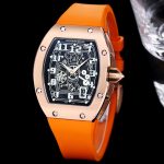 Premium Luxury Richard Mille RM 67-01 Super Clone Watch – Skeleton Dial, Swiss Movement, Bold Orange Strap image 4