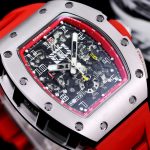Richard Mille RM 011-FM Super Clone – Red Rubber Strap & Precision Swiss Movement For Elite Style image 5