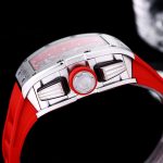 Richard Mille RM 011-FM Super Clone – Red Rubber Strap & Precision Swiss Movement For Elite Style image 7