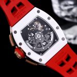 Luxury Swiss Super Clone Richard Mille RM 011 Felipe Massa White Demon Watch With Red Rubber Strap – Ultimate Precision & Bold Design image 9