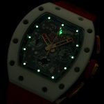 Luxury Swiss Super Clone Richard Mille RM 011 Felipe Massa White Demon Watch With Red Rubber Strap – Ultimate Precision & Bold Design image 11