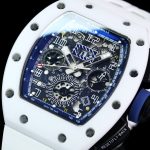 Men’s Richard Mille RM 011 Super Clone Chronograph Watch – White Ceramic Case With Skeleton Dial image 3