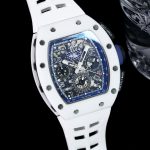 Men’s Richard Mille RM 011 Super Clone Chronograph Watch – White Ceramic Case With Skeleton Dial image 4