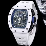 Men’s Richard Mille RM 011 Super Clone Chronograph Watch – White Ceramic Case With Skeleton Dial image 5