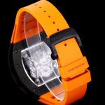 Super Clone Richard Mille RM 055 – Bold Carbon Case & Skeleton Dial With Vibrant Orange Rubber Strap image 6