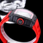 Swiss Super Clone Richard Mille RM 055 NTPT Carbon Watch With Red Strap – Sporty, Luxurious, and Precision Engineered image 5