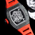 Swiss Super Clone Richard Mille RM 055 NTPT Carbon Watch With Red Strap – Sporty, Luxurious, and Precision Engineered image 6