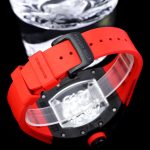 Swiss Super Clone Richard Mille RM 055 NTPT Carbon Watch With Red Strap – Sporty, Luxurious, and Precision Engineered image 7