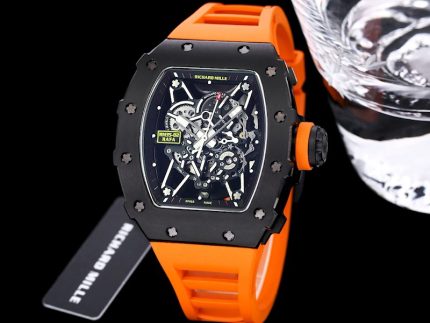 Luxury Sport Super Clone Richard Mille RM 35-02 Rafael Nadal Watch With Bold Orange Strap image 2