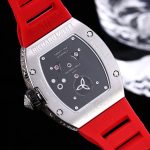 Luxurious Richard Mille RM 026 Super Clone Watch – Swiss Movement, Diamond-Set Steel Case, Red Rubber Strap For Elegance image 7