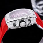 Luxurious Richard Mille RM 026 Super Clone Watch – Swiss Movement, Diamond-Set Steel Case, Red Rubber Strap For Elegance image 6
