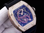 Swiss Richard Mille RM 026 Super Clone Serpent Dial Watch – Rose Gold Plated Skeleton Design With Diamond Case For Collectors image 4