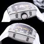 Super Clone Richard Mille RM 26-01 Swiss Tourbillon Panda White Diamond Bezel Watch image 6