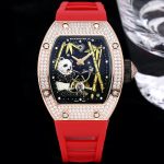 Luxury Swiss Richard Mille RM 26-01 Super Clone Watch With Panda Dial And Diamond Bezel For Elegant Women image 3
