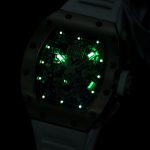Luxury Swiss Super Clone Richard Mille RM 011 50mm Watch – Skeleton Dial, White Rubber Strap, Sporty Elegance image 10