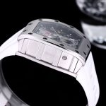 Luxury Swiss Super Clone Richard Mille RM 011 50mm Watch – Skeleton Dial, White Rubber Strap, Sporty Elegance image 7