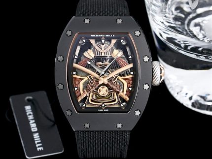 Luxury Richard Mille RM 47 Super Clone – Best Swiss Skeleton Tourbillon Watch With Ceramic Case & Samurai Design image 2