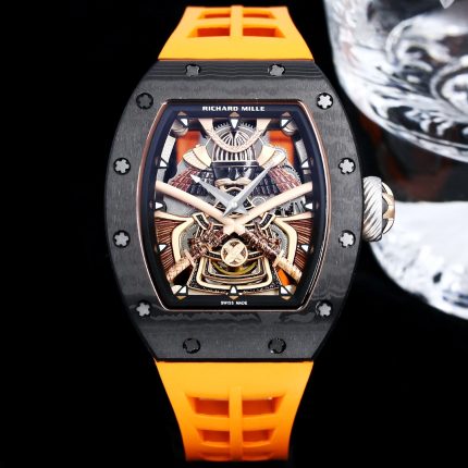High-End Luxury Super Clone Richard Mille RM 47 Samurai Watch – Carbon Barrel Case, Swiss Tourbillon Movement image 2