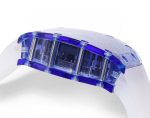 Swiss Richard Mille RM 052 Super Clone Tourbillon Skull Blue Sapphire Case Watch With White Rubber Strap – Bold Design image 7