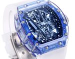 Richard Mille RM 27-03 Super Clone Blue Sapphire Crystal Watch | Skeleton Design, Fully Transparent Case image 4