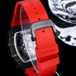 Swiss Richard Mille RM 12-01 Tourbillon Super Clone – Black Carbon Fiber Case With Red Rubber Strap image 8