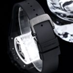 Luxury Super Clone Richard Mille RM12-01 Tourbillon With Black Carbon Bezel, Black Rubber Strap image 7