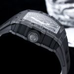 Luxury Super Clone Richard Mille RM12-01 Tourbillon With Black Carbon Bezel, Black Rubber Strap image 5