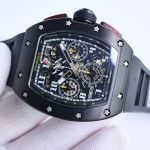 Swiss Richard Mille RM 011-FM Super Clone Men’s Sporty Watch – Black Rubber Strap image 6
