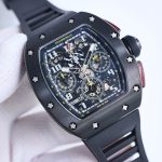 Swiss Richard Mille RM 011-FM Super Clone Men’s Sporty Watch – Black Rubber Strap image 5