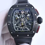 Swiss Richard Mille RM 011-FM Super Clone Men’s Sporty Watch – Black Rubber Strap image 2