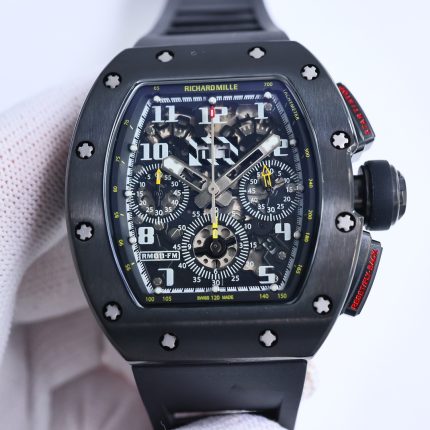 Swiss Richard Mille RM 011-FM Super Clone Men’s Sporty Watch – Black Rubber Strap image 2