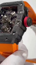 Swiss Durable Richard Mille RM 27-02 Rafael Nadal Super Clone Watch With Carbon Fiber Case, Orange Rubber Strap image 4